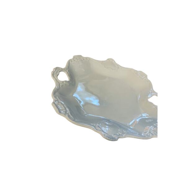 Kaiser Alka Kunst Vintage White Square Porcelain Handled Bon Bon Tray Dish - Picture 10 of 11